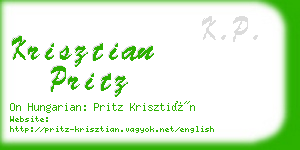 krisztian pritz business card